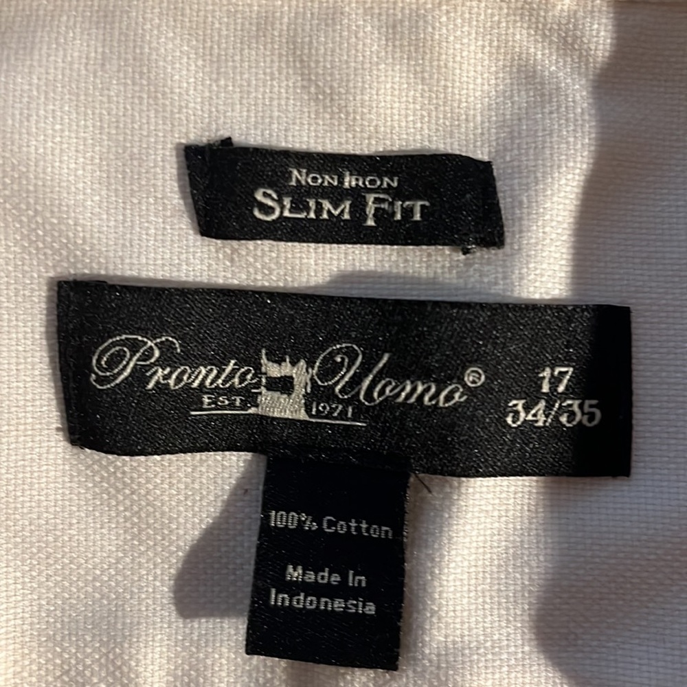 Pronto Uomo Dress Shirt 17 34/35 - Picture 3 of 4